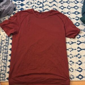 Lululemon Athletica Red Crew Neck Short Sleeve Tee
